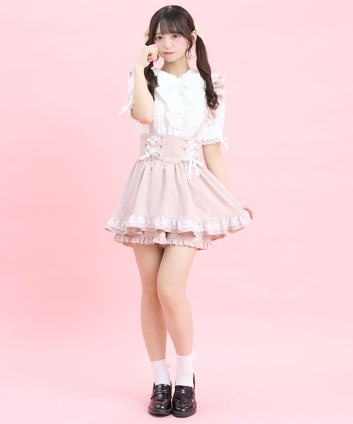 Secret Honey（シークレットハニー）の「レースうさみみブラウス（シャツ/ブラウス・レディース・ホワイト×ブラック/オフホワイト・MEDIUM）」の3枚目の写真