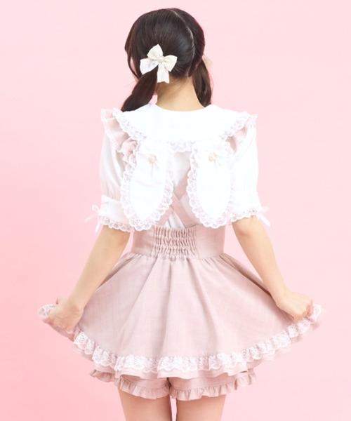 Secret Honey（シークレットハニー）の「レースうさみみブラウス（シャツ/ブラウス・レディース・ホワイト×ブラック/オフホワイト・MEDIUM）」の5枚目の写真