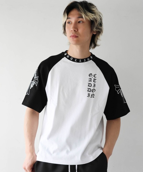 GALLIS ADDICTION(ガリスアディクション)の「GA Raglan 刺繍&Print Tee(Tシャツ/カットソー・メンズ・ブラック/ピンク・L/M)」の19枚目の写真
