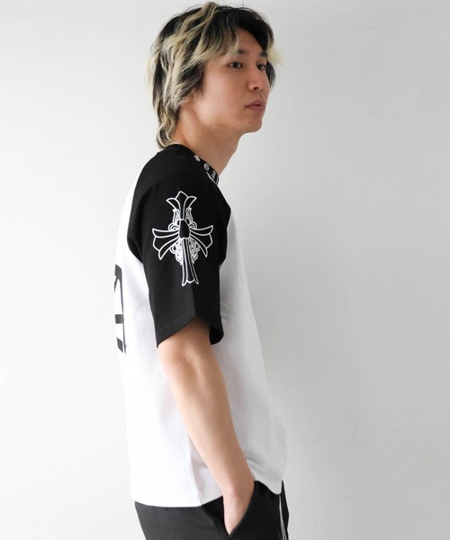 GALLIS ADDICTION(ガリスアディクション)の「GA Raglan 刺繍&Print Tee(Tシャツ/カットソー・メンズ・ブラック/ピンク・L/M)」の21枚目の写真