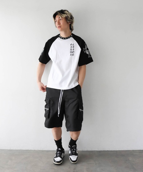 GALLIS ADDICTION(ガリスアディクション)の「GA Raglan 刺繍&Print Tee(Tシャツ/カットソー・メンズ・ブラック/ピンク・L/M)」の15枚目の写真
