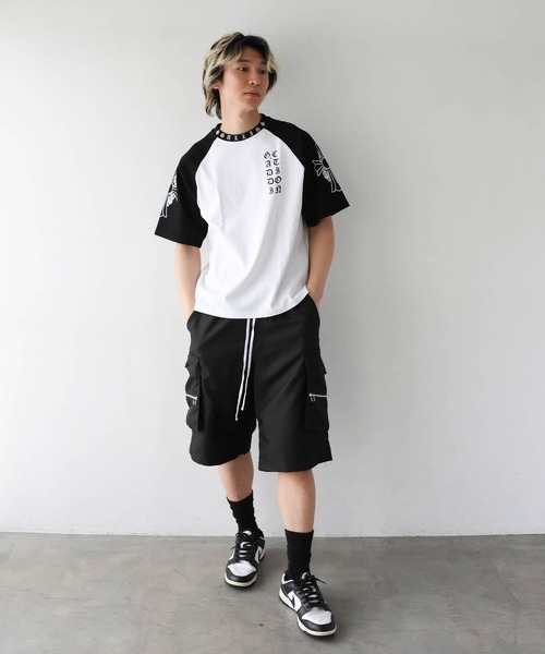 GALLIS ADDICTION(ガリスアディクション)の「GA Raglan 刺繍&Print Tee(Tシャツ/カットソー・メンズ・ブラック/ピンク・L/M)」の16枚目の写真