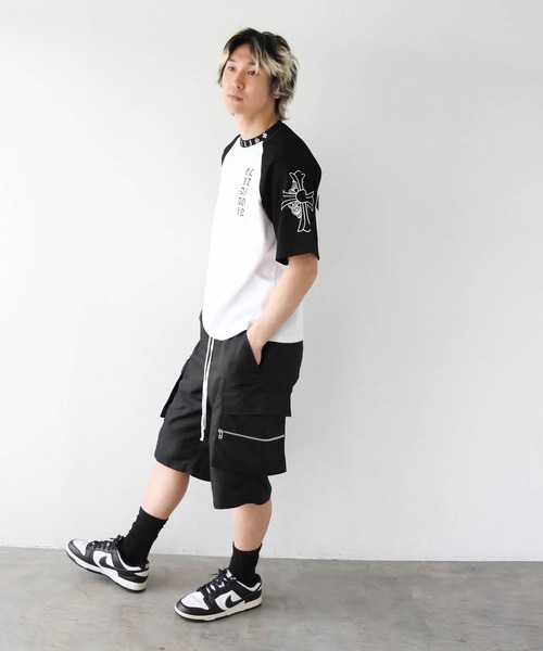 GALLIS ADDICTION(ガリスアディクション)の「GA Raglan 刺繍&Print Tee(Tシャツ/カットソー・メンズ・ブラック/ピンク・L/M)」の17枚目の写真