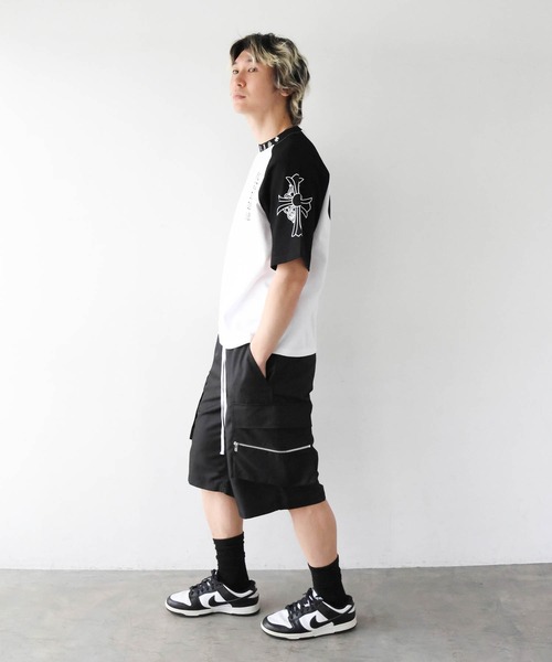 GALLIS ADDICTION(ガリスアディクション)の「GA Raglan 刺繍&Print Tee(Tシャツ/カットソー・メンズ・ブラック/ピンク・L/M)」の7枚目の写真
