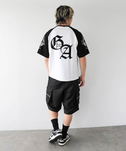 GALLIS ADDICTION(ガリスアディクション)の「GA Raglan 刺繍&Print Tee(Tシャツ/カットソー・メンズ・ブラック/ピンク・L/M)」の10枚目の写真