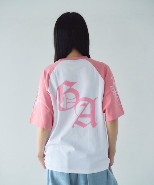 GALLIS ADDICTION(ガリスアディクション)の「GA Raglan 刺繍&Print Tee(Tシャツ/カットソー・メンズ・ブラック/ピンク・L/M)」の12枚目の写真