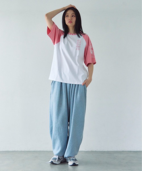 GALLIS ADDICTION(ガリスアディクション)の「GA Raglan 刺繍&Print Tee(Tシャツ/カットソー・メンズ・ブラック/ピンク・L/M)」の4枚目の写真
