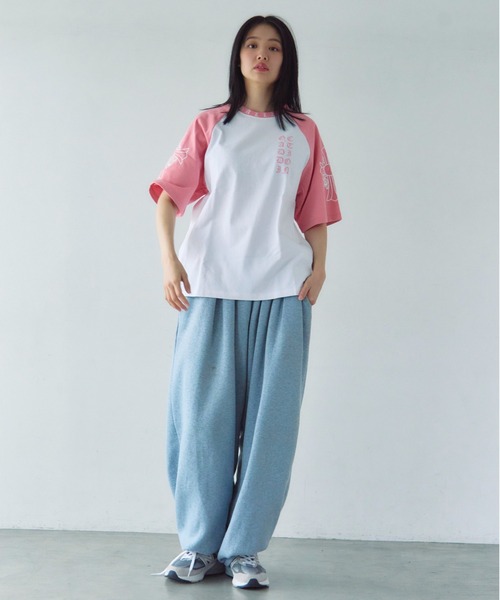 GALLIS ADDICTION(ガリスアディクション)の「GA Raglan 刺繍&Print Tee(Tシャツ/カットソー・メンズ・ブラック/ピンク・L/M)」の5枚目の写真