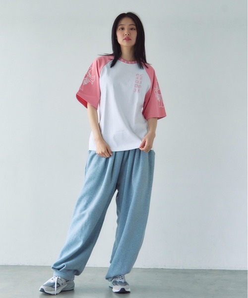 GALLIS ADDICTION(ガリスアディクション)の「GA Raglan 刺繍&Print Tee(Tシャツ/カットソー・メンズ・ブラック/ピンク・L/M)」の6枚目の写真