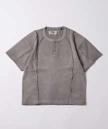 Sourcream（サワークリーム）の「【Sourcream】針抜きヘンリースイッチングS/STEE（Tシャツ/カットソー）」