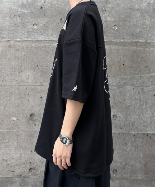 link lot（リンクロット）の「【KANGOL】ドローコード付き Vネックナンバリングゲームシャツ（Tシャツ/カットソー・メンズ・ブラック/ホワイト/ネイビー・XL/L/M）」の11枚目の写真