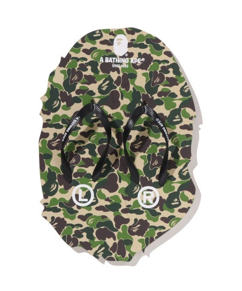 A BATHING APE(アベイシングエイプ)の「ABC CAMO BEACH SANDALS(サンダル・メンズ・ブルー/グリーン・SMALL/LARGE/MEDIUM)」の1枚目の写真