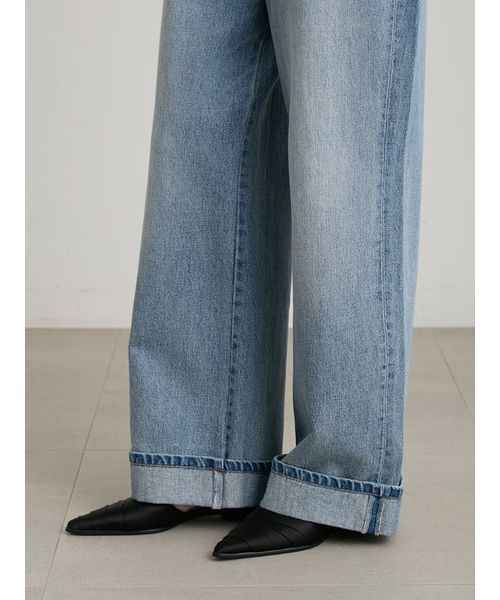 MIESROHE(ミースロエ)の「【洗える】裾折り返しストレートデニム(デニムパンツ・レディース・ホワイト/ベージュ/ライトブルー・0/1/00)」の22枚目の写真