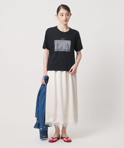 TICCA(ティッカ)の「<TICCA>バンド プリント Tシャツ(Tシャツ/カットソー・レディース・ダークグレー/ホワイト/レッド・FREE)」の5枚目の写真