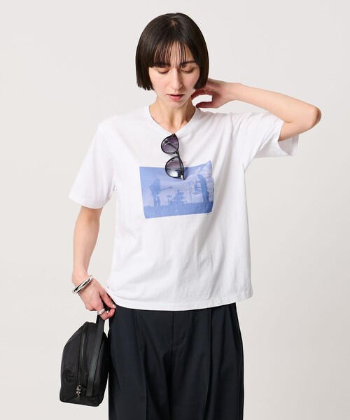 TICCA(ティッカ)の「<TICCA>バンド プリント Tシャツ(Tシャツ/カットソー・レディース・ダークグレー/ホワイト/レッド・FREE)」の6枚目の写真