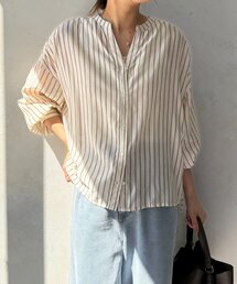 シアーストライプシャツ
