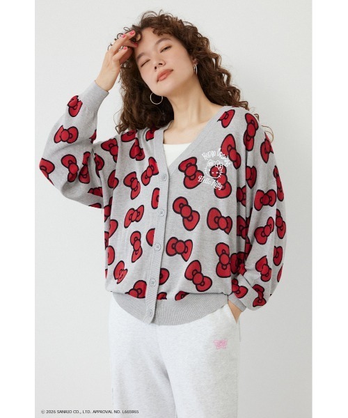 RODEO CROWNS WIDE BOWL(ロデオクラウンズワイドボウル)の「(HELLO KITTY)パターンカーディガン(カーディガン/ボレロ・レディース・ベージュ系その他/レッド系その他/ブラック系その他・FREE)」の14枚目の写真