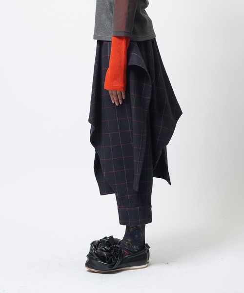 gomme(ゴム)の「スクイッドチェックパンツ(その他パンツ・レディース・ネイビー/グレー・MEDIUM)」の11枚目の写真