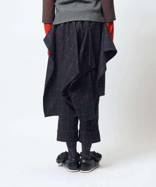 gomme(ゴム)の「スクイッドチェックパンツ(その他パンツ・レディース・ネイビー/グレー・MEDIUM)」の12枚目の写真