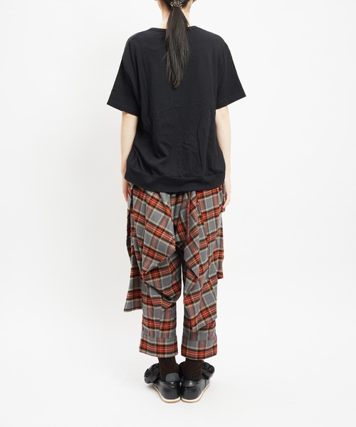 gomme(ゴム)の「スクイッドチェックパンツ(その他パンツ・レディース・ネイビー/グレー・MEDIUM)」の9枚目の写真