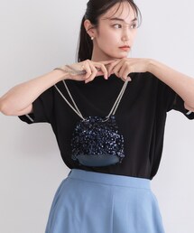 2WAYスパンコール巾着ミニショルダー