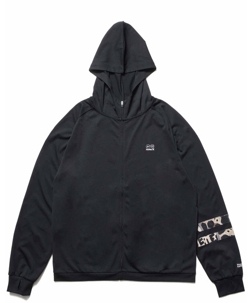 uniform experiment(ユニフォームエクスペリメント)の「HURLEY AMPHIBIOUS PHANTOM RASH GUARD ZIP HOODIE(パーカー・メンズ・ブラック・4/3/2/1/5)」の1枚目の写真