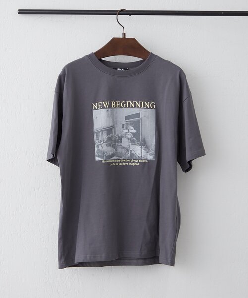 Remind me and forever(リマインドミーアンドフォーエバー)の「【staff made】接触冷感!アソート転写シルケットTシャツ(Tシャツ/カットソー・レディース・オフホワイト/スミクロ/ベージュ・FREE)」の10枚目の写真