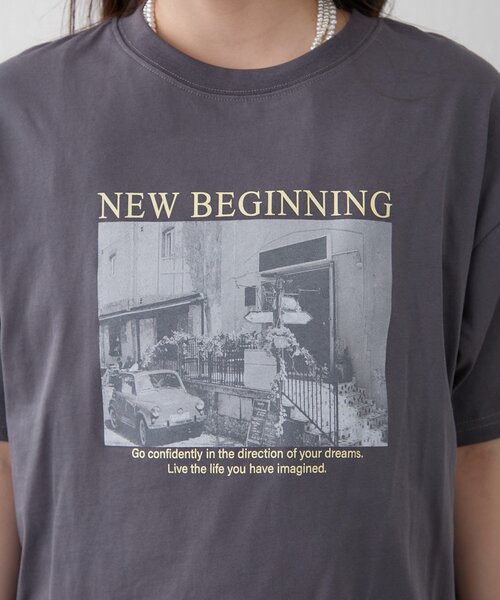 Remind me and forever(リマインドミーアンドフォーエバー)の「【staff made】接触冷感!アソート転写シルケットTシャツ(Tシャツ/カットソー・レディース・オフホワイト/スミクロ/ベージュ・FREE)」の21枚目の写真