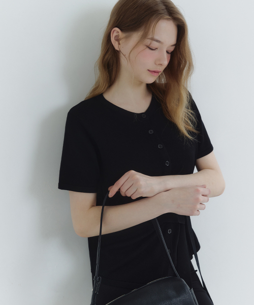 MICANE(ミケーネ)の「アベリオラストラップカーディガン(カーディガン/ボレロ・レディース・ブラック/クリーム・SMALL/MEDIUM/LARGE/X-LARGE)」の9枚目の写真
