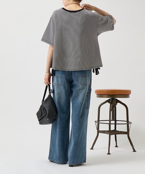 BEARDSLEY（ビアズリー）の「サイドフリンジニットTee（Tシャツ/カットソー・レディース・ブラック/レッド・FREE）」の12枚目の写真