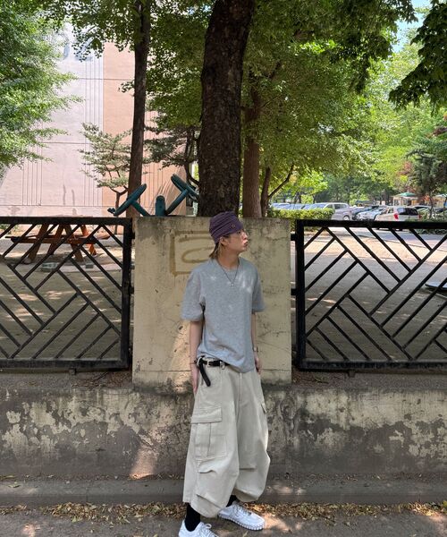 JUAN HOMME(ジュアンオム)の「クロップフィットコンパクトハーフスリーブ(メランジグレー)(Tシャツ/カットソー・メンズ・その他・SMALL/MEDIUM/LARGE)」の2枚目の写真