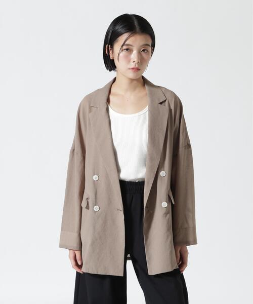 DROIT BELLO(ドロイトベロ)の「DROIT BELLO(ドロイトベロ)リネンライクジャケット(テーラードジャケット・レディース・ベージュ/ブラック・38)」の20枚目の写真