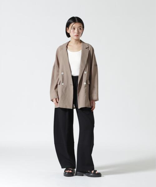 DROIT BELLO(ドロイトベロ)の「DROIT BELLO(ドロイトベロ)リネンライクジャケット(テーラードジャケット・レディース・ベージュ/ブラック・38)」の22枚目の写真