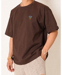 ブーケバックプリントカラーTシャツ