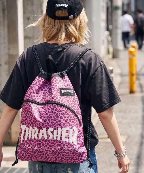 THRASHER(スラッシャー)の「【THRASHER/スラッシャー】レオパード フロントポケット ナップサック(バックパック/リュック・メンズ・ベージュ系その他2/ベージュ系その他/ピンク系その他2/ピンク系その他/ホワイト系その他2/ホワイト系その他・FREE)」の9枚目の写真