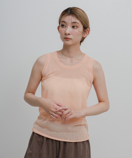 select MOCA(セレクトモカ)の「バイカラーレイヤードタンクトップセット(タンクトップ・レディース・ベージュ/ボルドー/ブラック・FREE)」の14枚目の写真