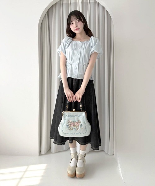 F i.n.t(フィント)の「リップルペプラムブラウス/fint フィント(シャツ/ブラウス・レディース・ライトブルー/オフホワイト/ライトイエロー・FREE)」の12枚目の写真