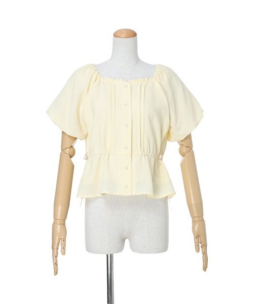 F i.n.t(フィント)の「リップルペプラムブラウス/fint フィント(シャツ/ブラウス・レディース・ライトブルー/オフホワイト/ライトイエロー・FREE)」の14枚目の写真