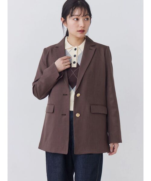 TONAL(トーナル)の「マルチセットシングルジャケット(テーラードジャケット・レディース・ブラウン/ネイビー/グレー/ピンク・SMALL/MEDIUM)」の11枚目の写真