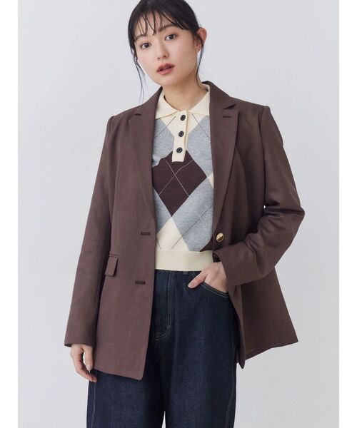 TONAL(トーナル)の「マルチセットシングルジャケット(テーラードジャケット・レディース・ブラウン/ネイビー/グレー/ピンク・SMALL/MEDIUM)」の14枚目の写真