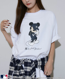 PUBLUX/パブリュクス MLB/MICKEY MOUSE/別注 プリント Tシャツ 限定展開