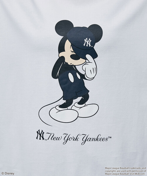 PUBLUX(パブリュクス)の「PUBLUX/パブリュクス MLB/MICKEY MOUSE/別注 プリント Tシャツ 限定展開(Tシャツ/カットソー・メンズ・ナチュラル/ライトグレー/オフホワイト/その他1/ホワイト/グレー・MEDIUM/SMALL/LARGE)」の12枚目の写真
