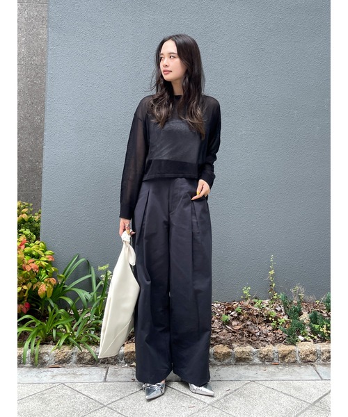 Ungrid（アングリッド）の「タックカーブラインパンツ（その他パンツ・レディース・ネイビー/ベージュ・FREE）」の15枚目の写真