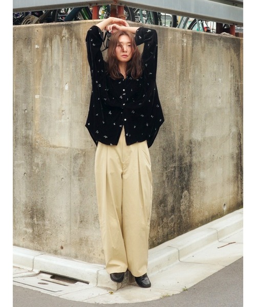 Ungrid（アングリッド）の「タックカーブラインパンツ（その他パンツ・レディース・ネイビー/ベージュ・FREE）」の18枚目の写真