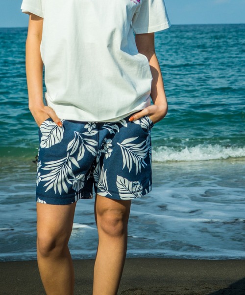 LOCALMOTION HAWAII(ローカルモーション ハワイ)の「ハワイ&リゾート裏毛プリントショーツ(その他パンツ・レディース・ブラック/ネイビー/ホワイト・FREE)」の1枚目の写真