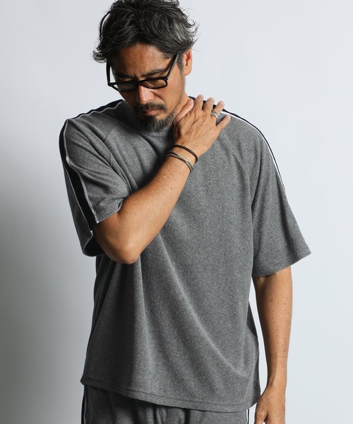 PILE LINE RAGLAN TEE：セットアップ対応 サイドライン ミニパイルTEE