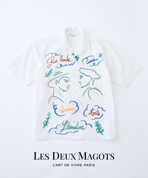 EDIFICE(エディフィス)の「LES DEUX MAGOTS (ドゥマゴ) アートシャツ(シャツ/ブラウス・メンズ・ホワイト・SMALL/MEDIUM/LARGE)」の3枚目の写真