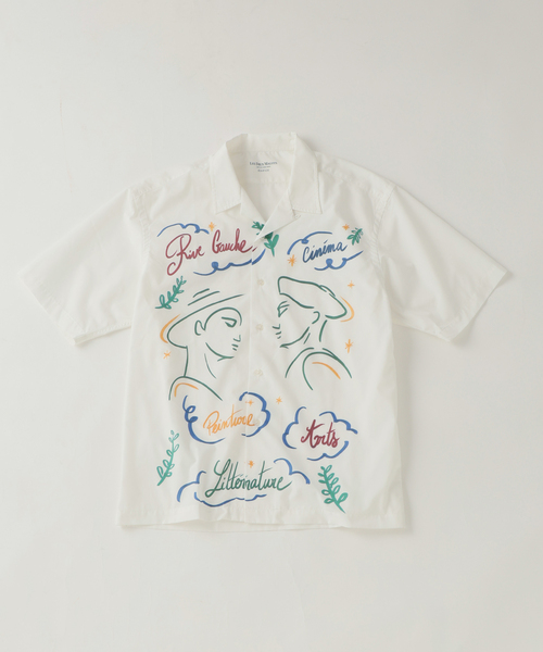 EDIFICE(エディフィス)の「LES DEUX MAGOTS (ドゥマゴ) アートシャツ(シャツ/ブラウス・メンズ・ホワイト・SMALL/MEDIUM/LARGE)」の4枚目の写真