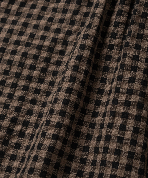 NONBLANK(ノンブランク)の「ギンガムチェッククロップHSシャツ_DARK BEIGE(シャツ/ブラウス・メンズ・ダークベージュ・SMALL/MEDIUM/LARGE/X-LARGE)」の10枚目の写真