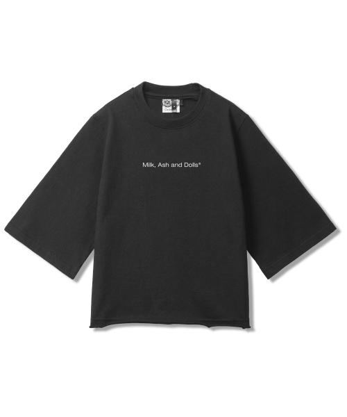 MILK ASH AND DOLLS(ミルク アッシュ アンド ドールズ)の「ロゴクロップショートスリーブ - ブラック(Tシャツ/カットソー・レディース・ブラック・SMALL/MEDIUM)」の8枚目の写真